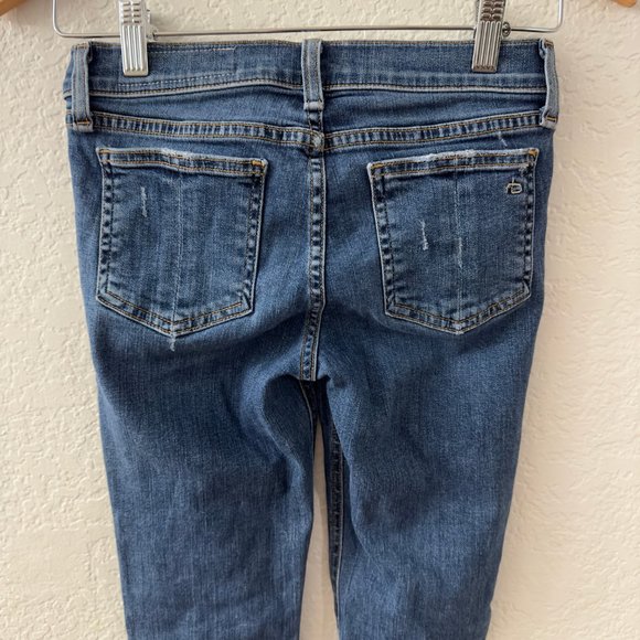 Rag & Bone Distressed The Skinny Jeans In La Paz Wash Size 25 - Picture 6 of 9